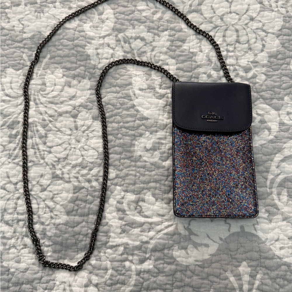 Coach Glitter Multicolor Phone Crossbody Case